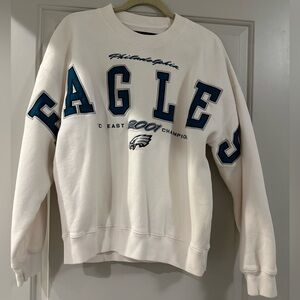 Abercrombie & Fitch Cream Philadelphia Eagles Sweatshirt